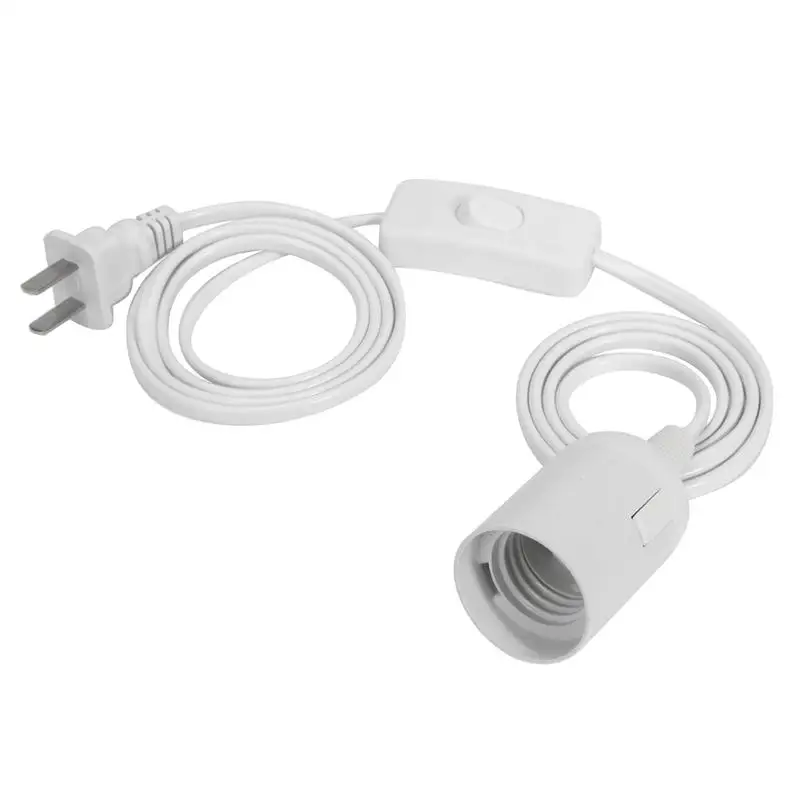 

1.5M E27 Lamp Bases Socket Holder Bulb With Power Cord Independent Push Button Switch US Plug E27 Screw Interface Lamp Holder