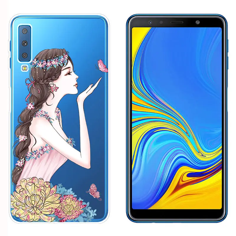 Soft TPU Fundas for Samsung A750 Smart Back Phone Cover for A6 A8 Plus 2018 Galaxy A9 2018 Clear Silicone Case for A520 A7 2018 (42)