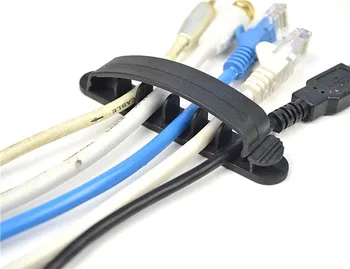 

Desktop computer Cable Winder wire line unit with five screens Flip the solid line with wire clip and paste type wire clip