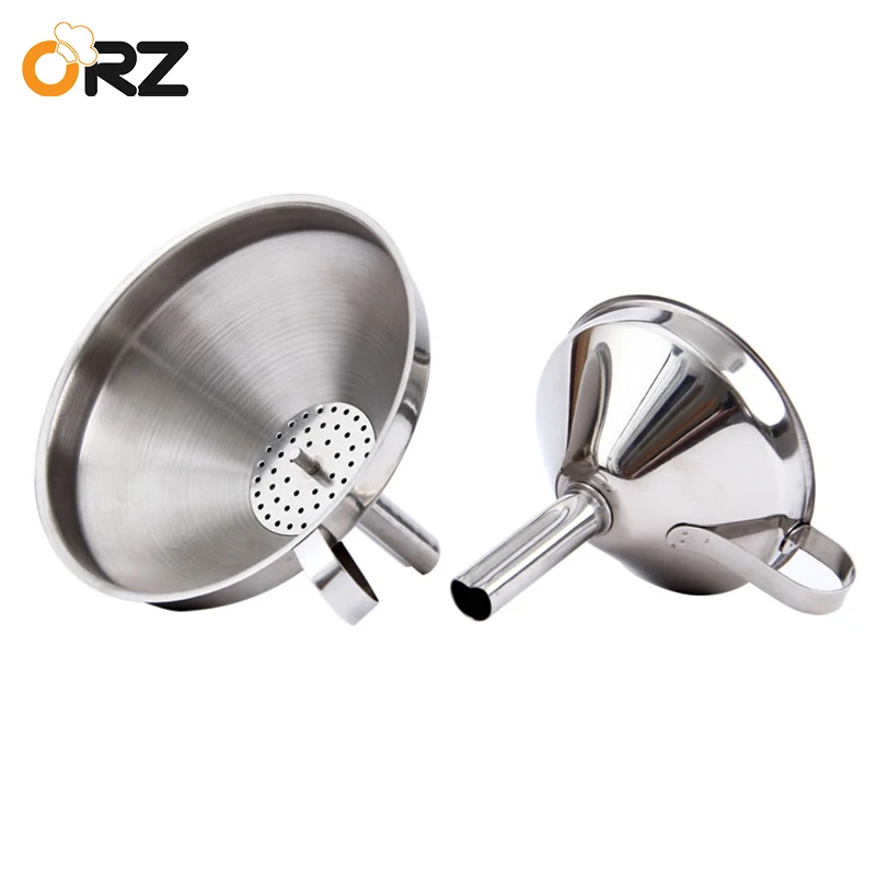 Buy ORZ 2PCS Stainless Steel Funnel Oil Hopper Filter