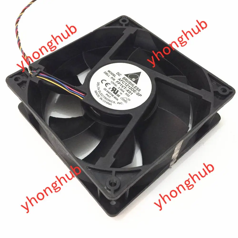 Detla электроники AFC1212DE SP FF1VT X01 DC 12V 3.00A 120x120x38 мм Сервер вентилятор охлаждения|square