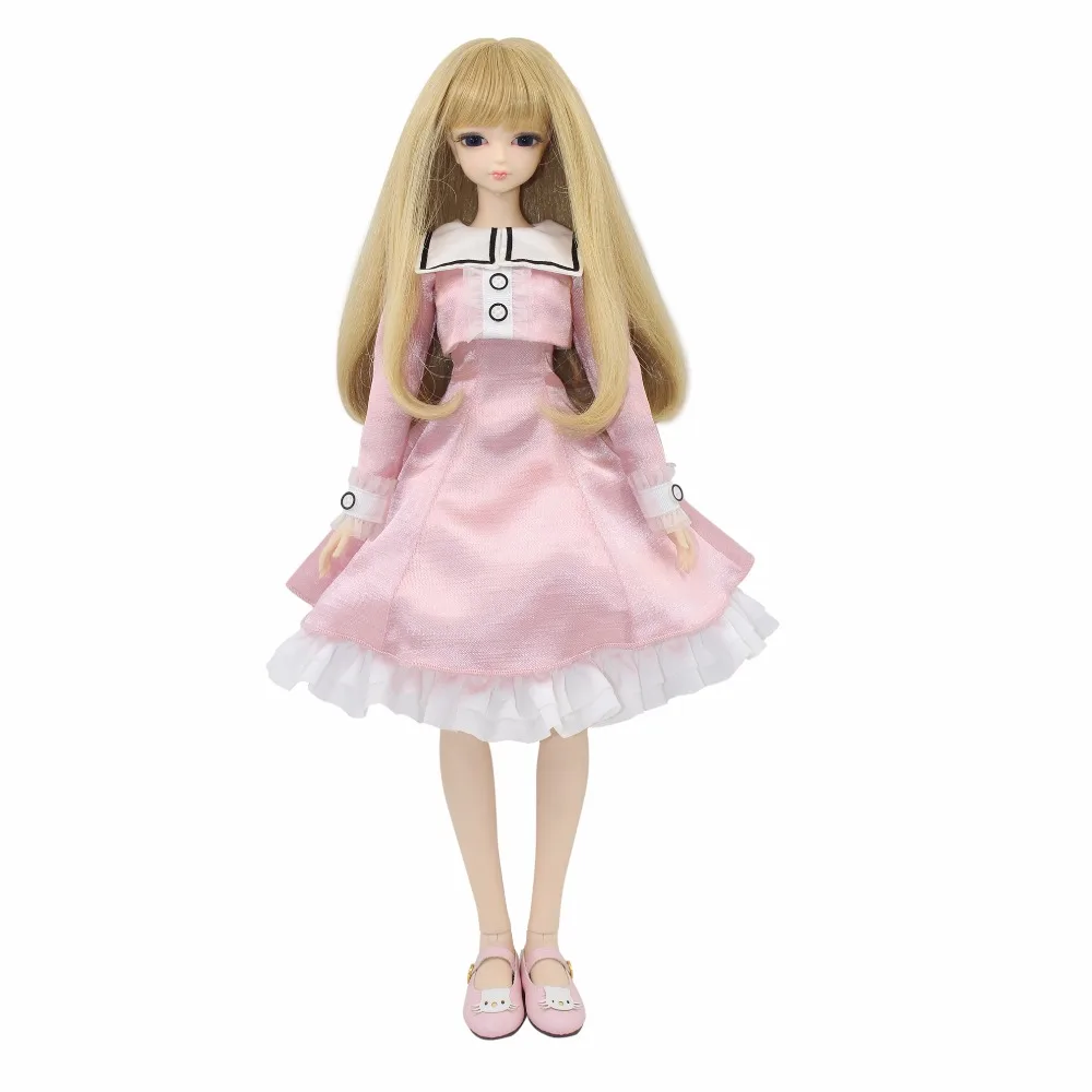 Кукла DBS 1/4 BJD № светлые длинные волосы для суставов тела с макияжем включая парик