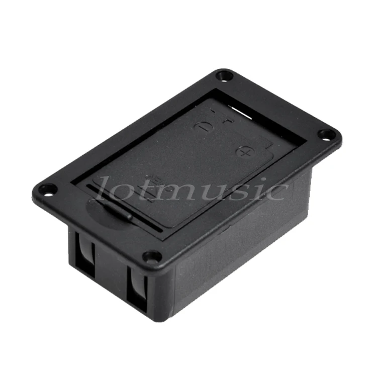 

1 Pc 9V Battery Box/Holder/Case Compartment Cover With 9 Volt Battery Clip Buckle for Active Guitar Bass Pickup No Terminal