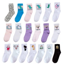COCOTEKK, новинка, модные корейские женские Носки с рисунком собаки, кролика, утки, панды, яркие хлопковые носки для женщин, подарок на свадьбу