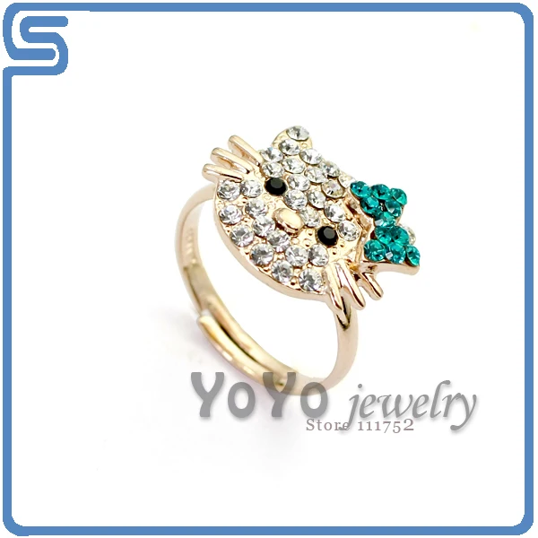 Min order is 15 USD 18k Gold Plated Hot sale Italina gold texture Animal ring free shippings Yo-931140002AX0320 | Украшения и
