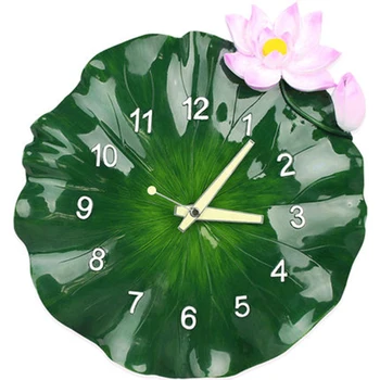 

Art Green Large 3d Modern Design Wall Clock Silent Pow Patrol Pastoral Creative Lotus Kitchen Guess Women Wall Clocks WZH384