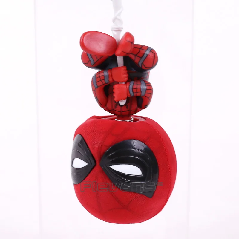 Горячие игрушки Cosbaby Marvel Человек-паук возвращение домой Человек-паук Q версия мини ПВХ Фигурки игрушки автомобиль украшение дома кукла 5 стилей