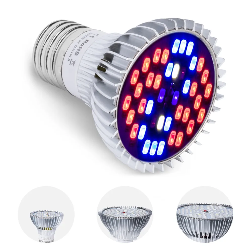 

Full Spectrum LED Grow Lights E27 Led Plant Light Bulb 30W 50W 80W Fitolamp AC85-265V Red Blue UV IR Led Growing Lamp For Plants