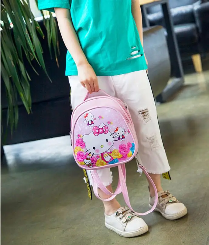 Мультфильм ребенка рюкзак милые девушки принцесса детские прекрасные ранцы Водонепроницаемый небольшая сумка мини-ребенок PU Рюкзак
