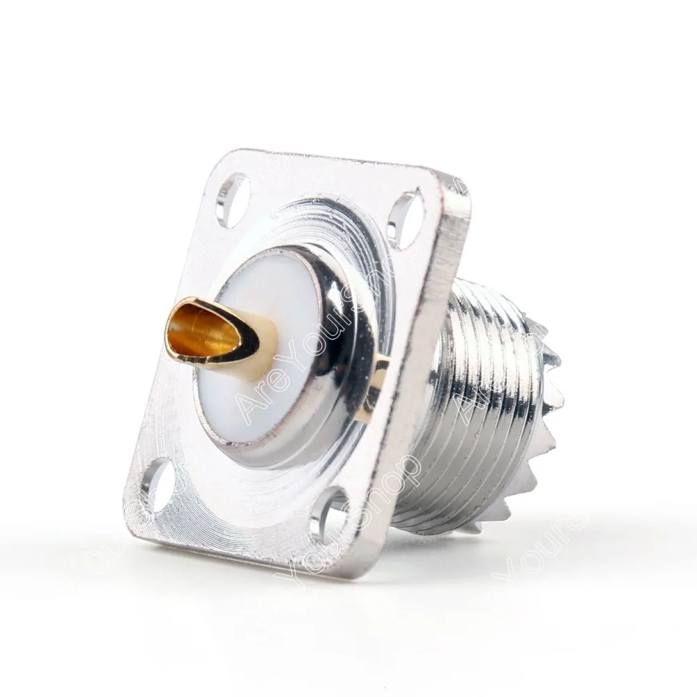 Areyourshop продажа 1 шт. разъем SO239 UHF со штекера на гнездо 4 отверстия 25 мм фланцем по