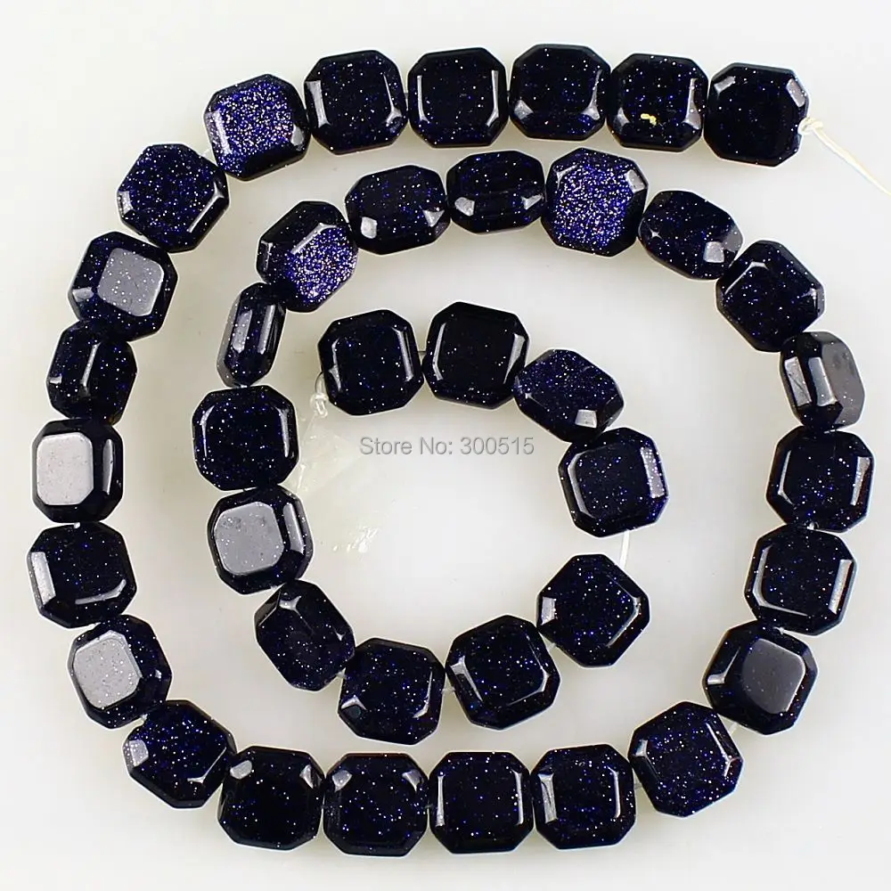 K59618 10x4mm Blue sunstone square loose beads 39pcs | Украшения и аксессуары
