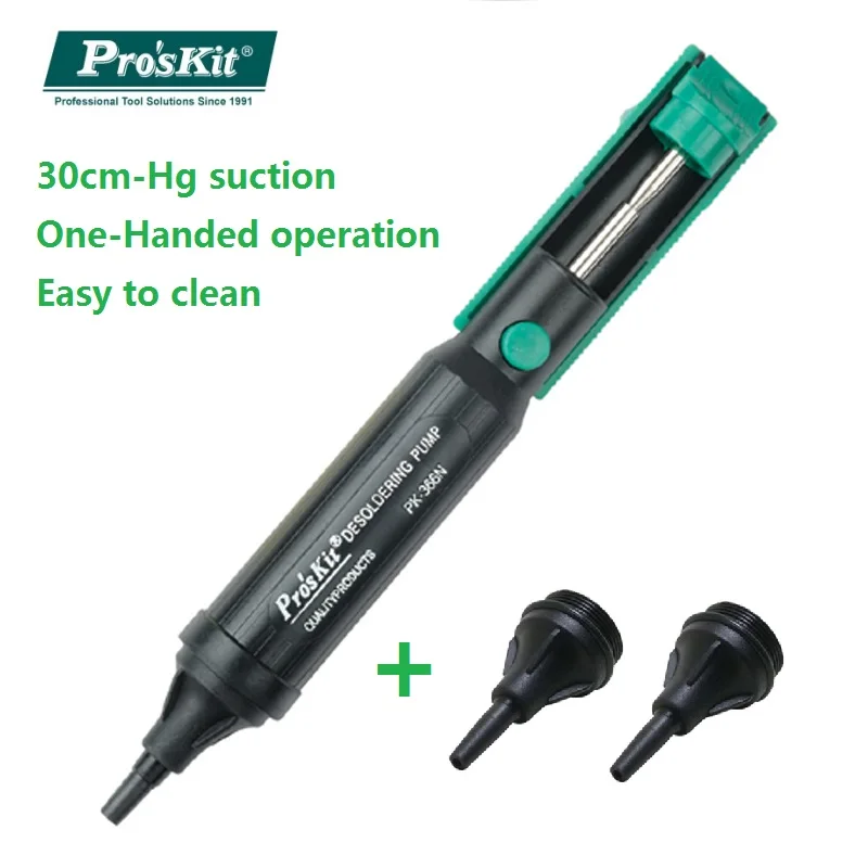 

Pro'sKit Proskit 8PK-366N-G Suction Tin Solder Suckers Desoldering Gun Soldering Iron Pen Hand Tools Desoldering Pump