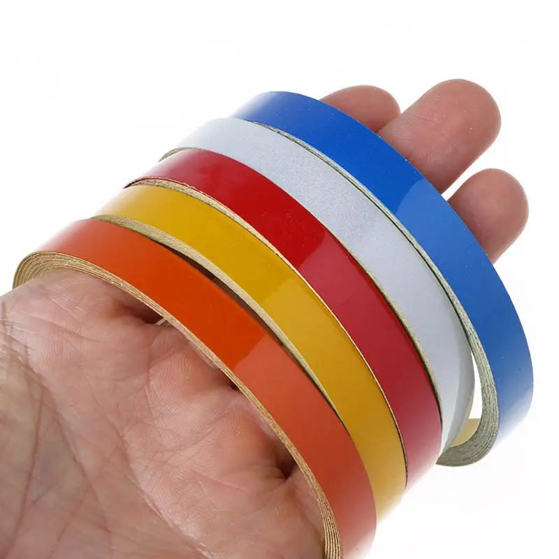 

1 Roll Reflective Tape Bicycle Safety Sticker Warning 1cm 5m Bike Colorful Decoration Adhesives Cycling Supplies Accessories