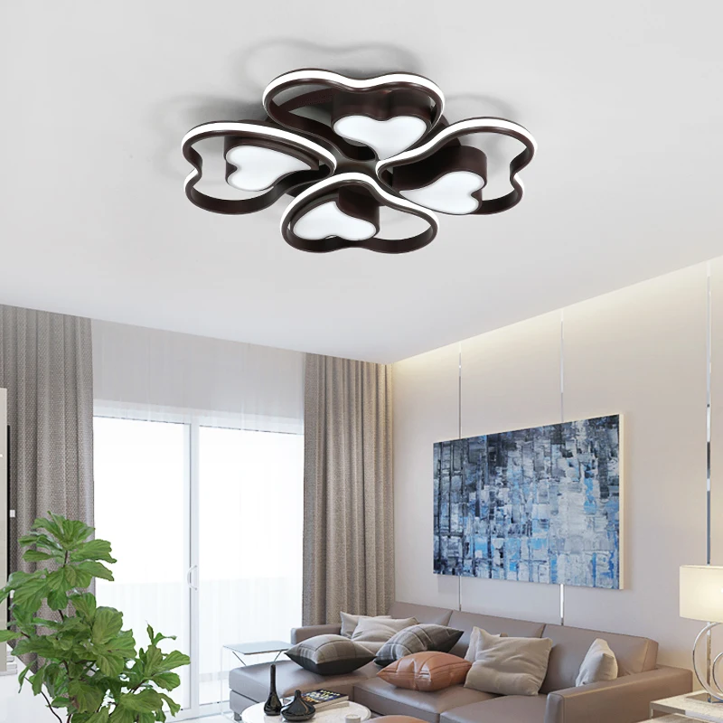 

New White/Coffee Ceiling Lamp for Living Room Bedroom Bedroom Lamp Modern LED Ceiling Light Remote Control and Dimming
