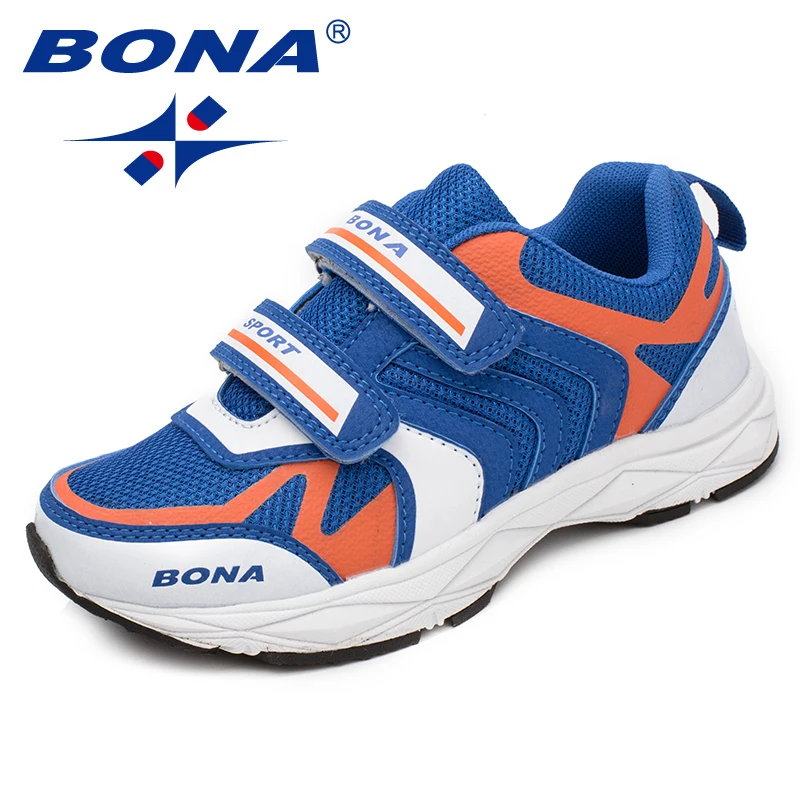 BONA 아동용 캐주얼 신발 후크 앤 루프, 남아용 로퍼, 메쉬 소녀 플랫, 편안한 야외 패션 스니커즈, 새로운 패션 스타일