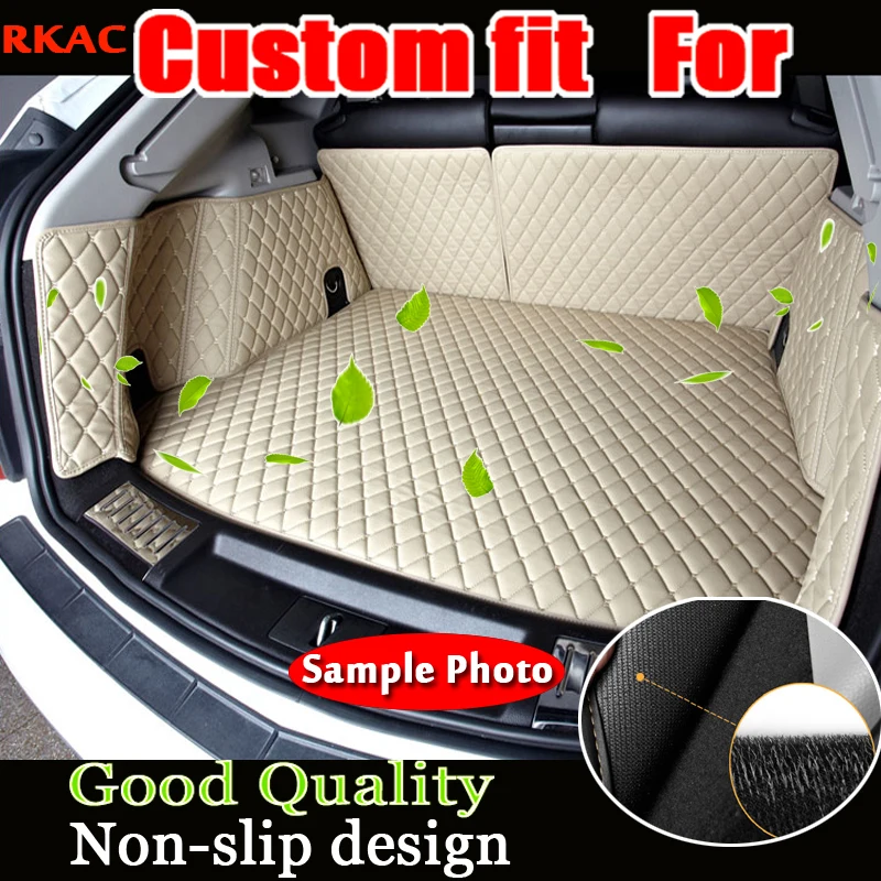 free shipping fiber leather car full trunk mats for Hyundai solaris