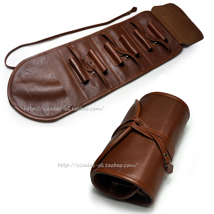 Top Of The First Layer Cowhide Smoking Pipe Bag Vintage Genuine Top Of The First Layer Cowhide Smoking Pipe Bag Vintage Genuine Leather 6 Multibucket Red Brown In Pipes Accessories From