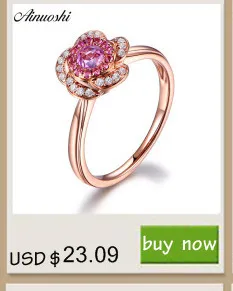 AINUOSHI 0,5 карата овальной огранки красные Sona Свадебные Halo кольца стерлингового серебра 925 пробы розовое золото цвет женские обручальные серебряные ювелирные кольца
