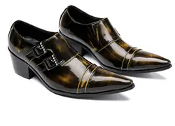 Весна 2018 Ретро Бизнес Мужские модельные туфли модные мужские Пояса из натуральной кожи Sanke свадебные туфли Social Sapato мужской Обувь size46 45