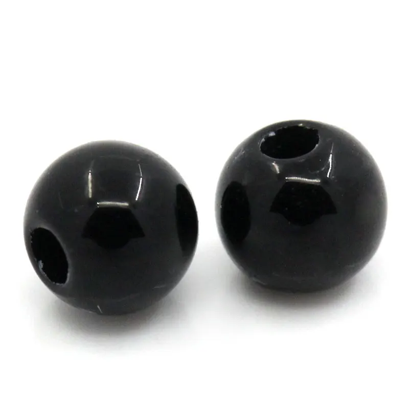 

DoreenBeads Acrylic Spacer Beads Ball Black 4mm Dia,450PCs 2015 new