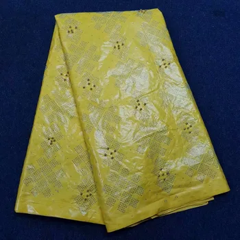 

high quality african bazin riche getzner with beads wholesale price embroidered nigerian net lace for wedding 5+2yard/lot