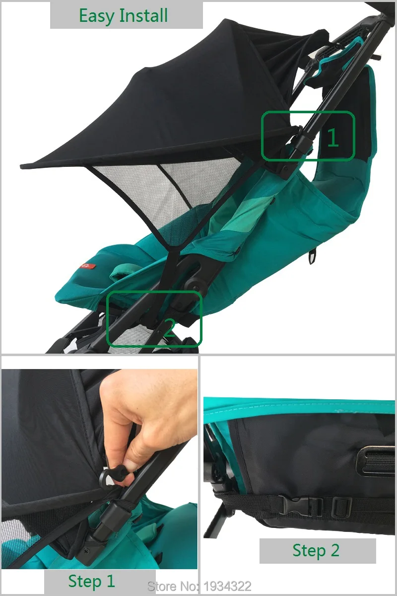 1:1 GB stroller Accessories sun shade for goodbaby pockit stroller extend sun visor Canopy Cover UV umbrella fit pockit+ QBIT+ hot mom baby stroller accessories