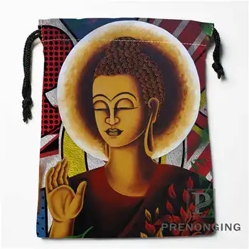 

Custom Indian Buddha Drawstring Bags Printing Fashion Travel Storage Mini Pouch Swim Hiking Toy Bag Size 18x22cm #171203-04-01