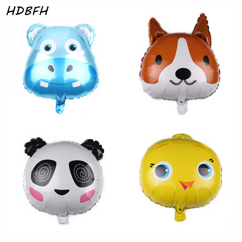 HDBFH Новый 18 дюймовый мультфильм в форме головы животного алюминиевый воздушный