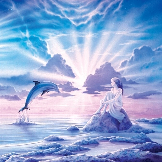 Dolphin Dream 1 Poster Print by Robin Koni (24 x 36)