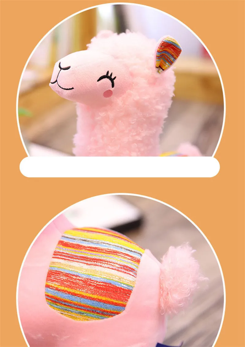 New Alpaca Grass Mud Horse Lama Pacos Squinting Shy Sheep Plush Toy Cute Children Birthday Gifts 1pcs 25cm 35cm 45cm  8
