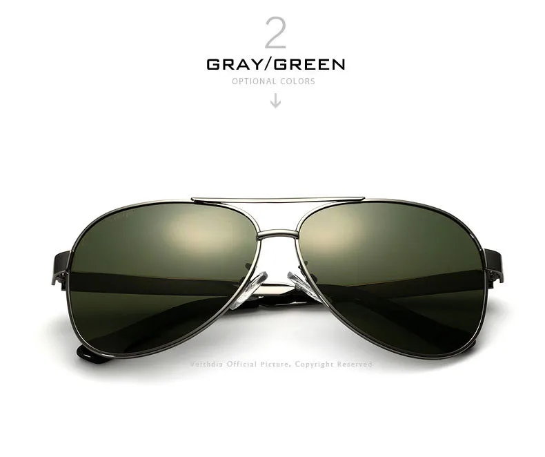 VEITHDIA Brand Designer Polarizerd Sunglasses Men Glass Mirror Green Lense Vintage Sun Glasses Eyewear Accessories Oculos 3152 29