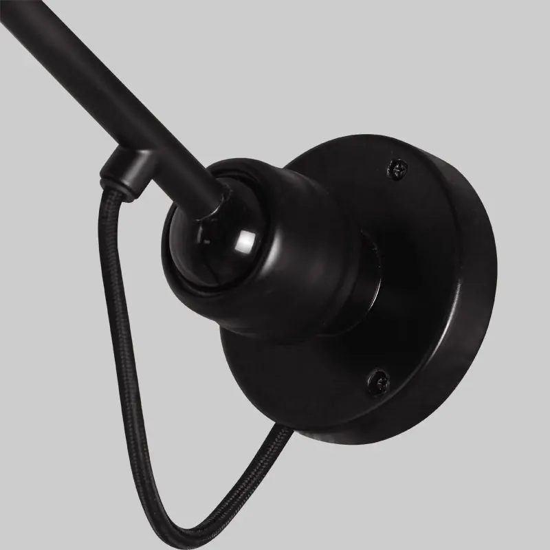 Retro loft wall lamp vintage adjust arm iron lighting fixture bedroom bedside living room study cafe dining room lamp bra sconce