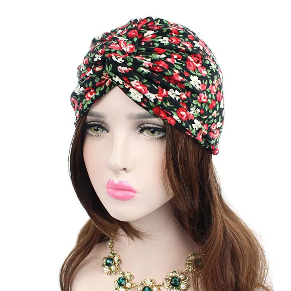 Buy 2018 Flower Printed Elastic Head Wraps Women Hair