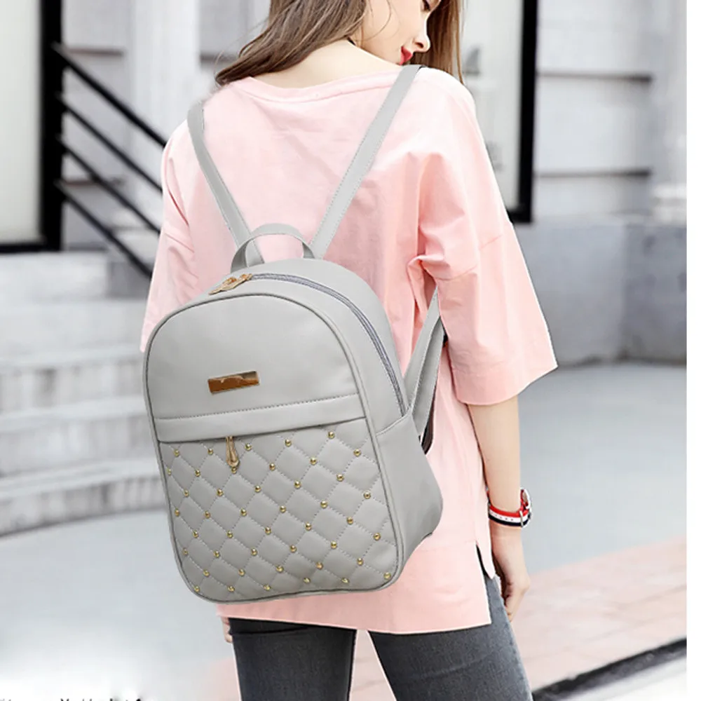 Женский рюкзак Лидирующий бренд, новая мода, высококачественный рюкзак с заклепками, модные повседневные сумки, женская сумка через плечо, Рюкзаки#930