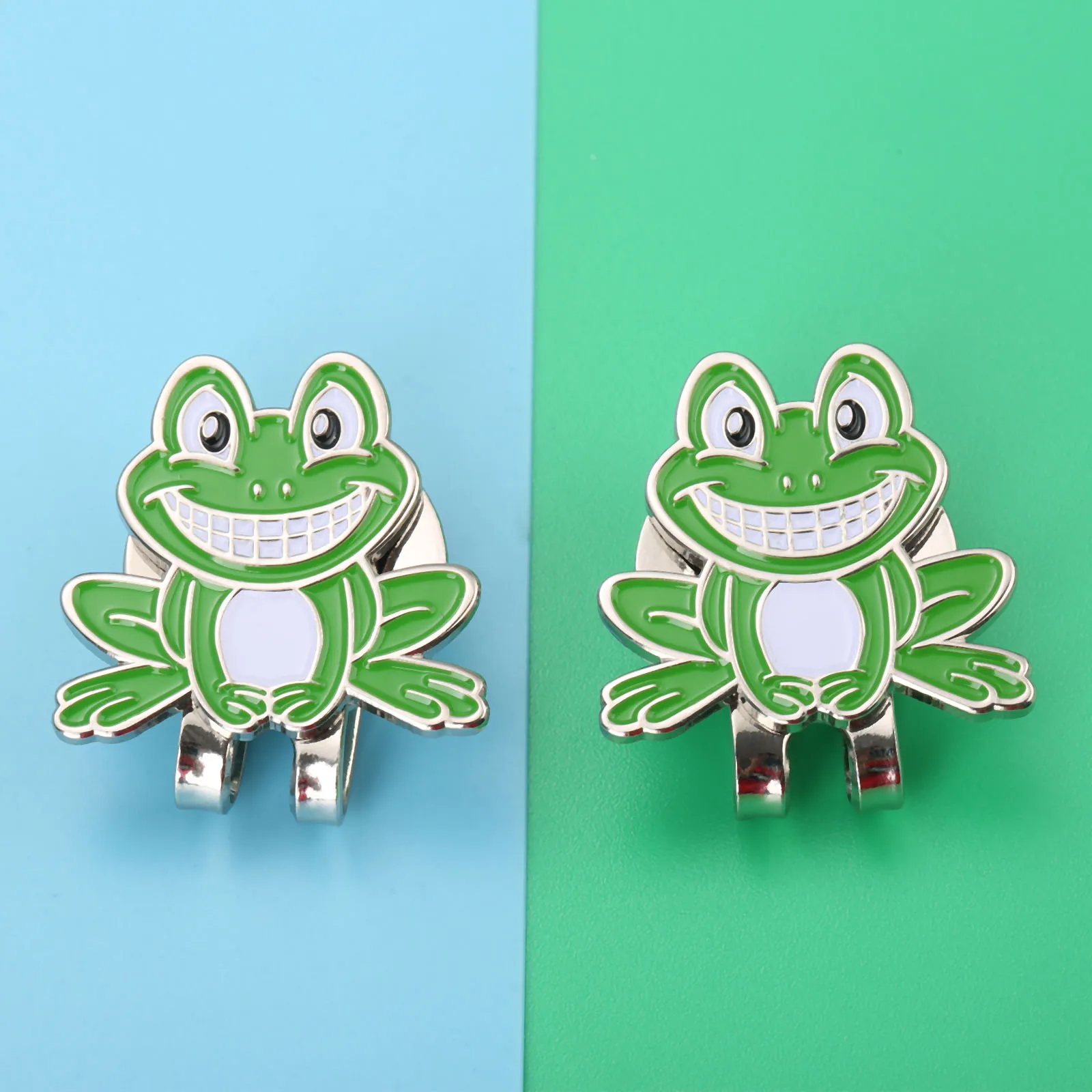 

New Arrival Frog Prince Design Golf Ball Mark with Magnetic Golf Cap Visor Clip Alloy Professional Hat Decoration for Golfers