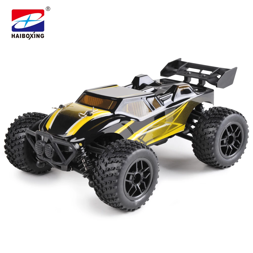 

HAIBOXING RC Car 2128 4WD 2.4Ghz 1:24 Scale High Speed 28km/h Gun controller Remote Control Car Off-road Truggy model stickers