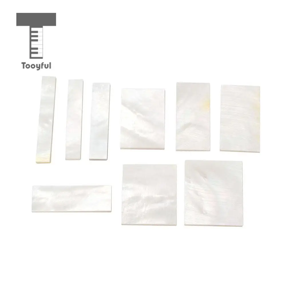 Tooyful DIY Inlays Material White Shell Block for Guitar Fingerboard Fretboard Neck