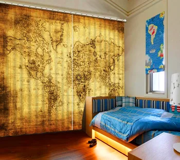 

NoEnName_Null 3D Printing Curtains Blackout Cortians Full Light Shading Bedroom Livng Room Curtains CL-D002