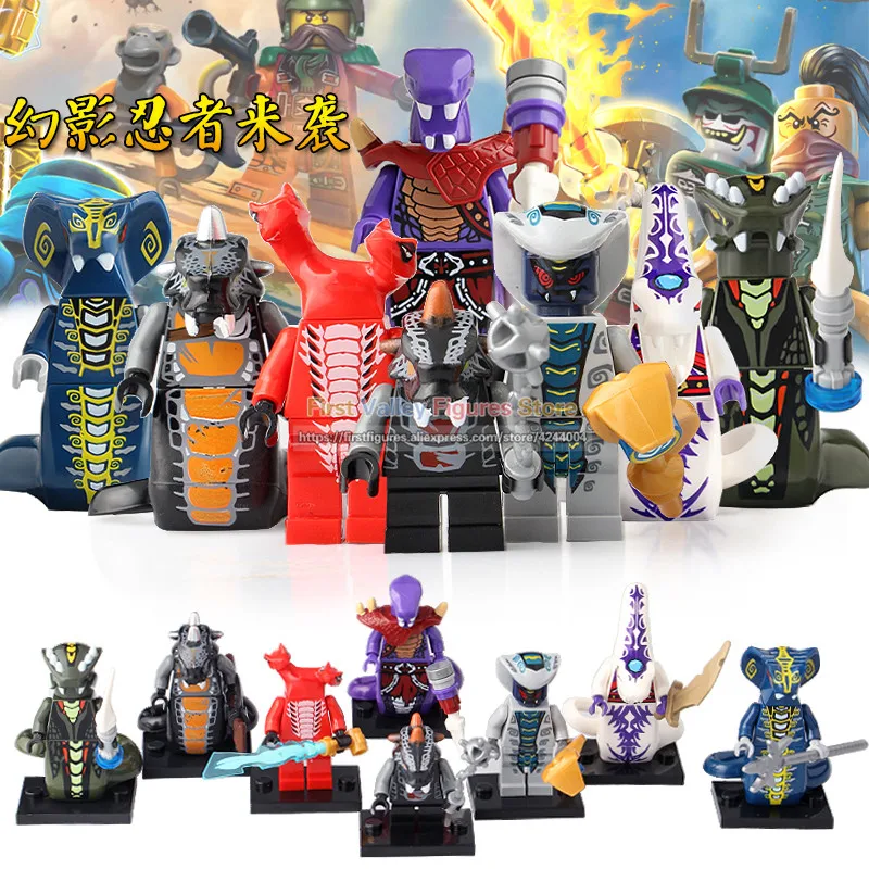 

Ninjagoed Action Figure Skales Pythor Garmadon with Weapon Bytar Rattla Samukai Building Blocks Kids Toys for Children A025-032