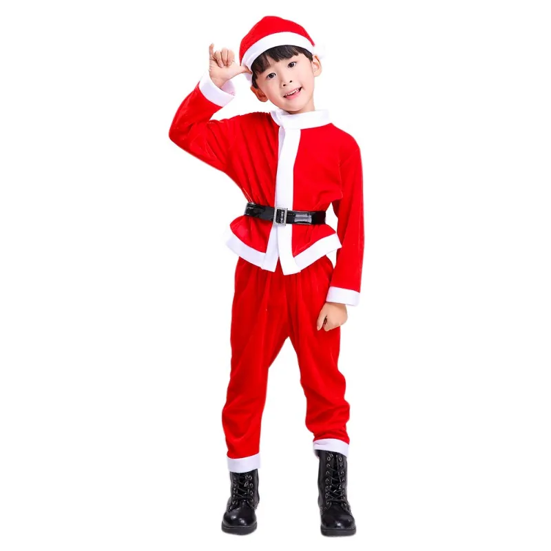 

3pcs Christmas Costume Santa Claus Suit Male Costumes Children's Clothing Set