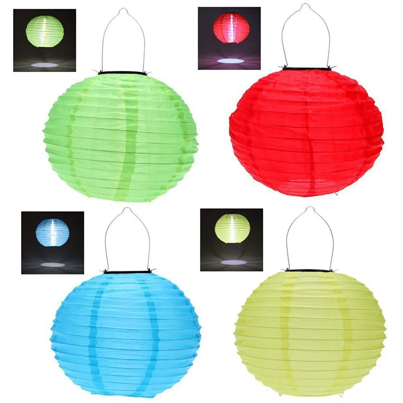 

4pcs 30CM Waterproof Solar Lantern Solar Outdoor Hanging Lights LED Holiday Lights Hanging Lantern Chinese Celebration C