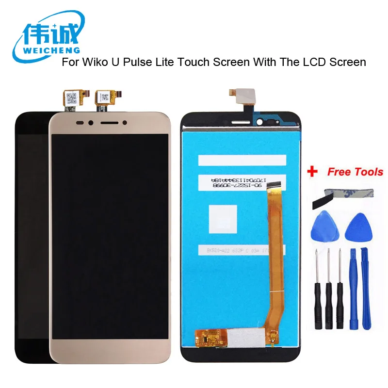 

WEICHENG For Wiko U Pulse Lite LCD Display+Touch Screen 100% Top Quality Assembly Repair Parts 5.2 Inches+Free Tools