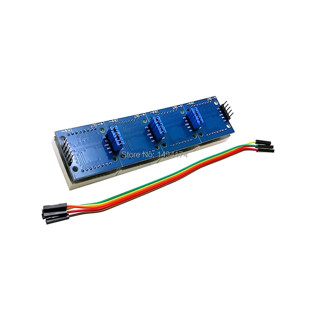 WQScosea Q8S 258 MAX7219 Micro control ler 4 в 1 цифровой светодиодный дисплей с 5P линейной точечной