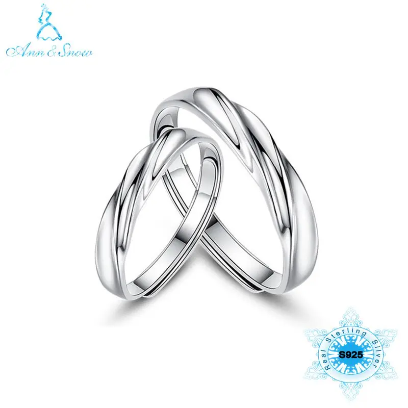 

Original Sterling silver jewelry 925 Silver Ring Wedding Bands Anniversary Couples Rings For Men / Women Valentine's Day Gift