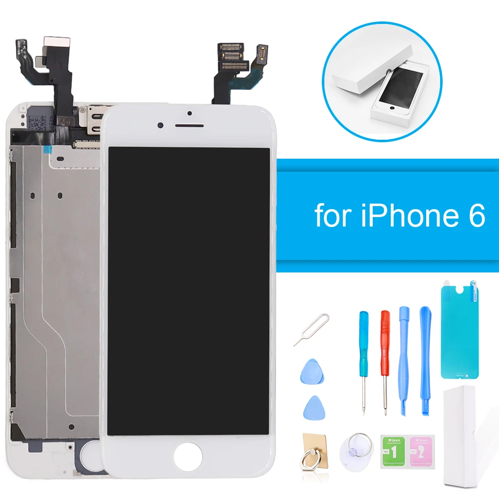 

Luxury Suit Full Assembly Display for iPhone 6 Touch Screen LCD Digitizer for iPhone 6 Complete Replacement Screen + Repair Tool