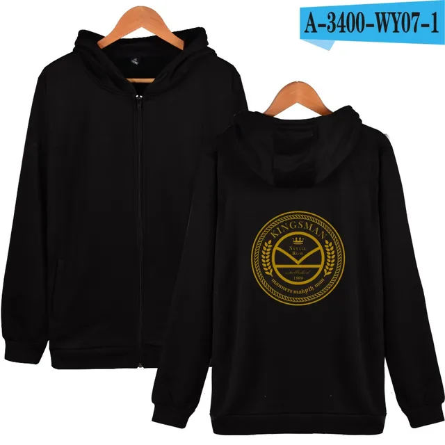 King man Hoodies for men high quality zipper hooded sweatshirts ...