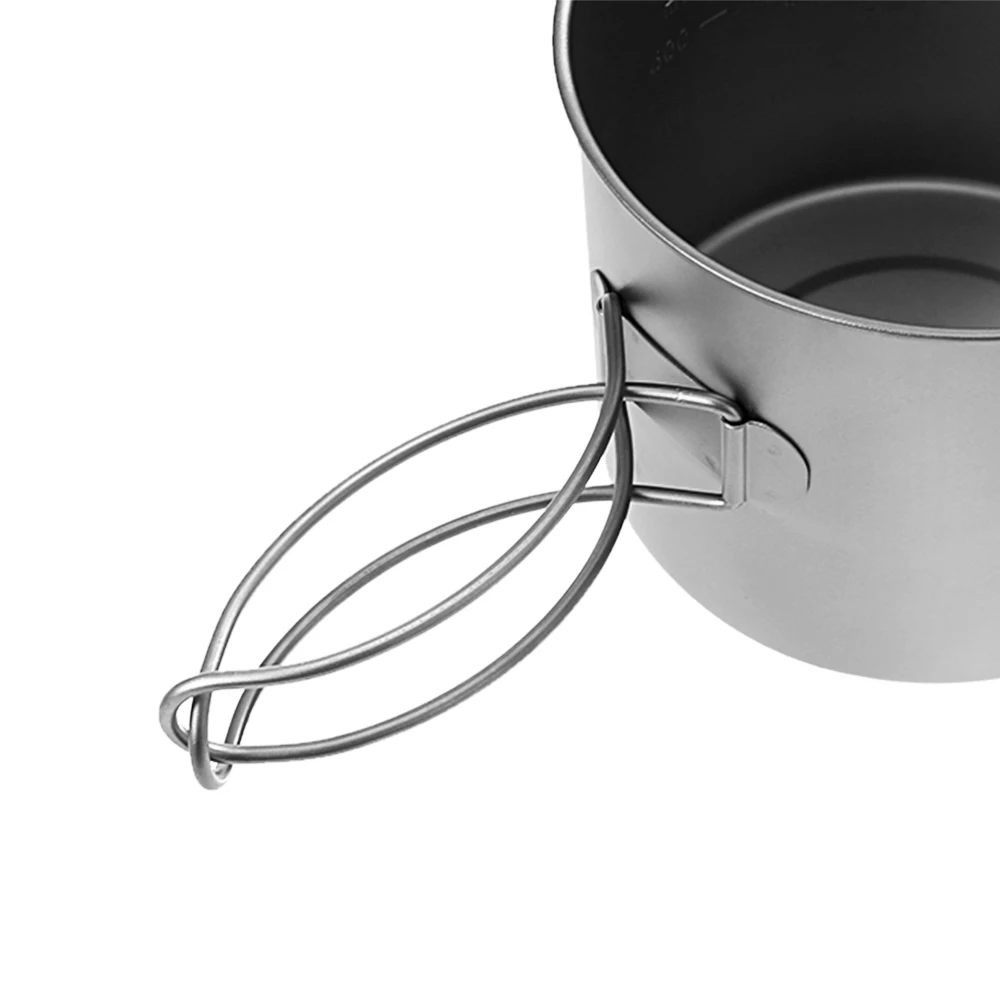 TOMSHOO 1100 мл наружная титановая чашка кружка чашка для воды посуда для кемпинга горшки для приготовления пищи пикника висячий горшок с ручкой крышки