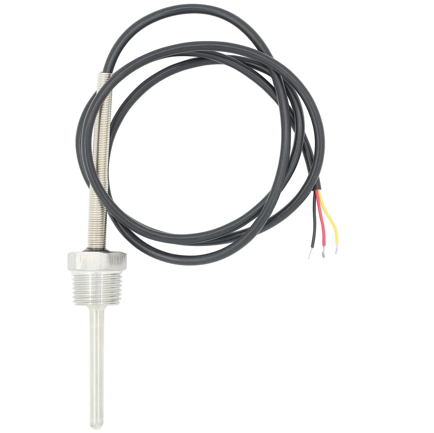 

DS18B20 Digital Temperature Sensor G1/2" Thread Probe DIA=6 mm 1m PVC 3-core Wire SUS304 Stainless Steel Shell ds18b20 L30-500mm