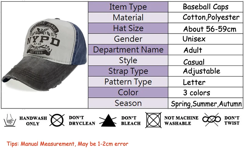 jean baseball cap men