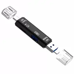 Новый мини-дизайн 5 в 1 кардридер usb тип C Micro USB 3,0 карта TF/Micro SD ридер Поддержка Тип C OTG Лидер продаж